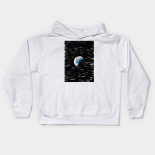 Partial Moon In the Shadow Of The Earth. For Moon Lovers. Kids Hoodie